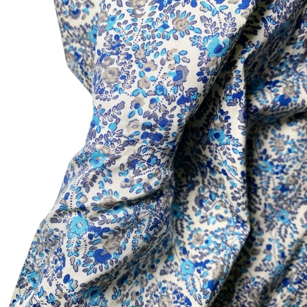 Lands’ End Blue and White Paisley Long Sleeve Button Down Shirt - Picture 14 of 14